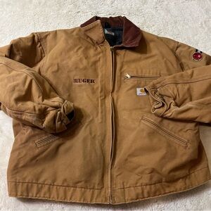Vintage Carhartt Detroit Blanket Lined Ruger Jacket Size Large/xl